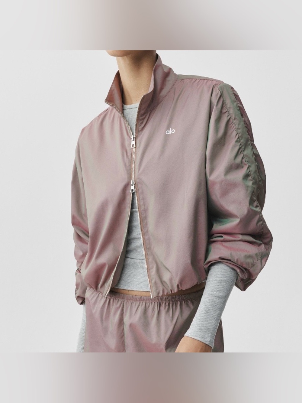Alo Prismatic Jacket NWT Pink Moonlight